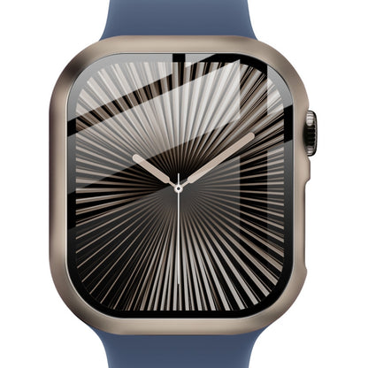 For Apple Watch Series 10/11 46mm imak Integrated Watch Case with Film(Titanium Gold) - Watch Cases by imak | Online Shopping UK | buy2fix
