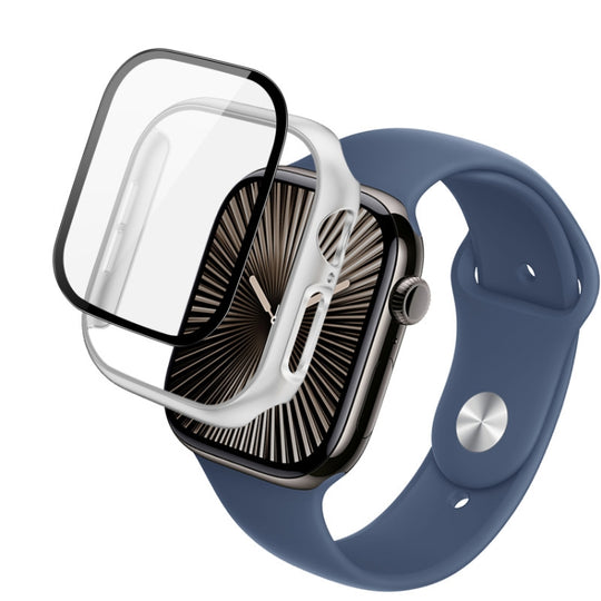 For Apple Watch Series 10/11 46mm imak Integrated Watch Case with Film(Silver)
