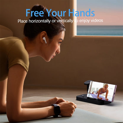 B25 Type-C 4-in-1 Charging Stand Phone Holder for Samsung Watch / Galaxy Buds(Black) - Wireless Charger by buy2fix | Online Shopping UK | buy2fix