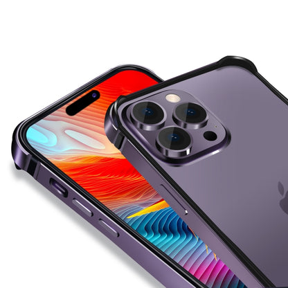 For iPhone 15 Pro Max TPU + Aluminum Alloy Frame Phone Case(Silver) - iPhone 15 Pro Max Cases by buy2fix | Online Shopping UK | buy2fix