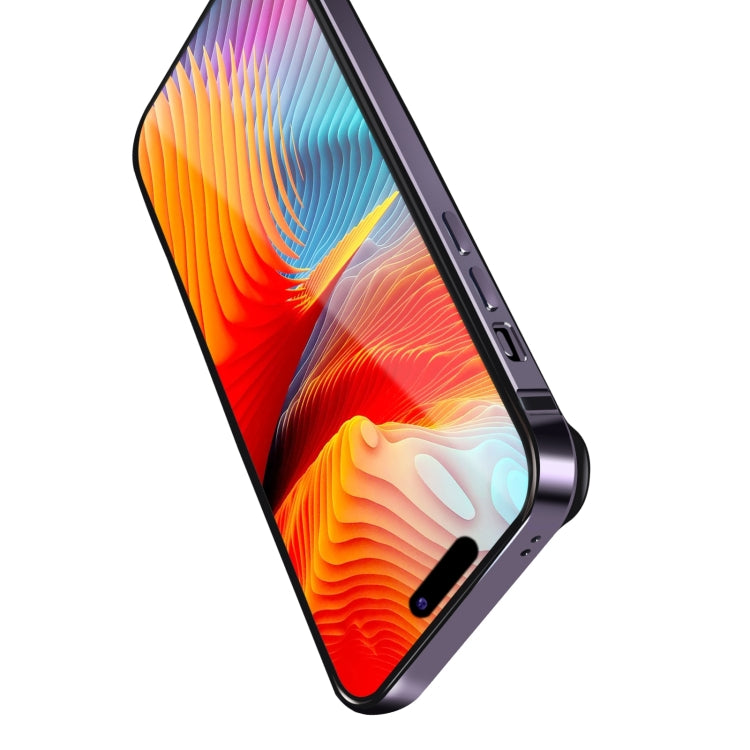 For iPhone 15 Pro Max TPU + Aluminum Alloy Frame Phone Case(Black) - iPhone 15 Pro Max Cases by buy2fix | Online Shopping UK | buy2fix