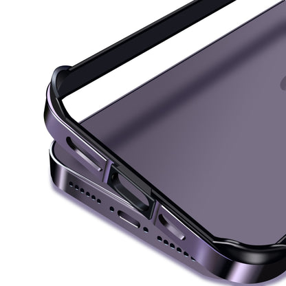 For iPhone 15 Pro Max TPU + Aluminum Alloy Frame Phone Case(Gold) - iPhone 15 Pro Max Cases by buy2fix | Online Shopping UK | buy2fix