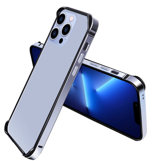 For iPhone 13 Pro TPU + Aluminum Alloy Frame Phone Case(Blue) - iPhone 13 Pro Cases by buy2fix | Online Shopping UK | buy2fix