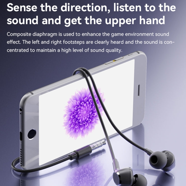 Yesido YH53 3.5mm In-Ear Wired Earphone, Length: 1.2m(Black) - In Ear Wired Earphone by Yesido | Online Shopping UK | buy2fix