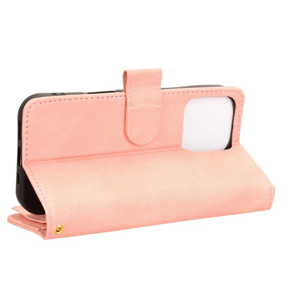 For iPhone 16 Pro Max Litchi Texture Zipper Leather Phone Case(Pink) by buy2fix