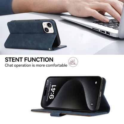 For Samsung Galaxy S25 Ultra 5G ABEEL Color Block Magnetic RFID Leather Phone Case(Blue-Brown) by buy2fix