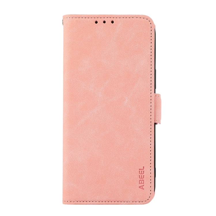 For Samsung Galaxy S25 Ultra 5G ABEEL Frosted Magnetic RFID Leather Phone Case(Pink) by buy2fix