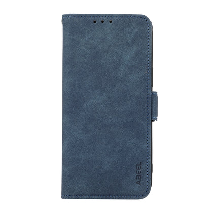 For Samsung Galaxy S25 Ultra 5G ABEEL Frosted Magnetic RFID Leather Phone Case(Blue) by buy2fix