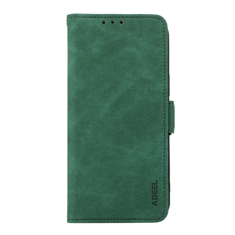 For Samsung Galaxy S25 Ultra 5G ABEEL Frosted Magnetic RFID Leather Phone Case(Green) by buy2fix