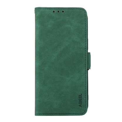 For Samsung Galaxy S25 Ultra 5G ABEEL Frosted Magnetic RFID Leather Phone Case(Green) by buy2fix