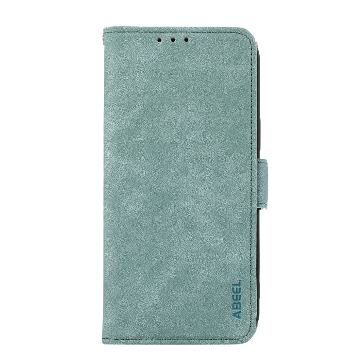 For Samsung Galaxy S25 Ultra 5G ABEEL Frosted Magnetic RFID Leather Phone Case(Cyan) by buy2fix