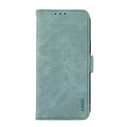 For Samsung Galaxy S25 Ultra 5G ABEEL Frosted Magnetic RFID Leather Phone Case(Cyan) by buy2fix