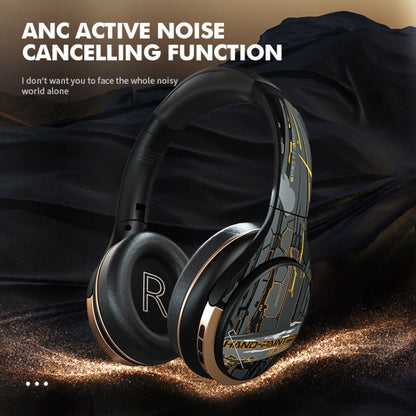 A6 ANC Gaming Studio Bluetooth Wireless Headphones(Black) - Headset & Headphone by buy2fix | Online Shopping UK | buy2fix