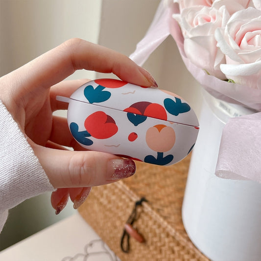 For Beats Solo Buds Oil Painting Frosted PC Earphone Protective Case(Flower) - Other Case by buy2fix | Online Shopping UK | buy2fix