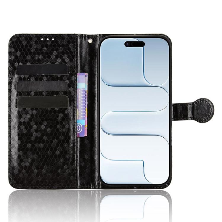 For iPhone Air Honeycomb Dot Texture Leather Phone Case(Black) - iPhone Air Cases by buy2fix | Online Shopping UK | buy2fix