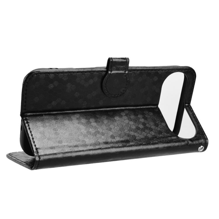 For iPhone Air Honeycomb Dot Texture Leather Phone Case(Black) - iPhone Air Cases by buy2fix | Online Shopping UK | buy2fix