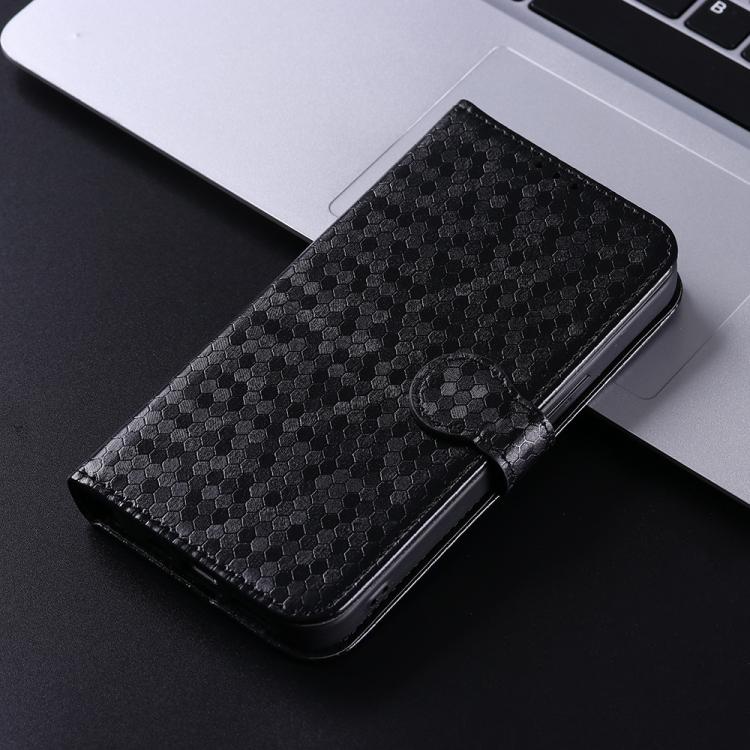 For iPhone Air Honeycomb Dot Texture Leather Phone Case(Black) - iPhone Air Cases by buy2fix | Online Shopping UK | buy2fix