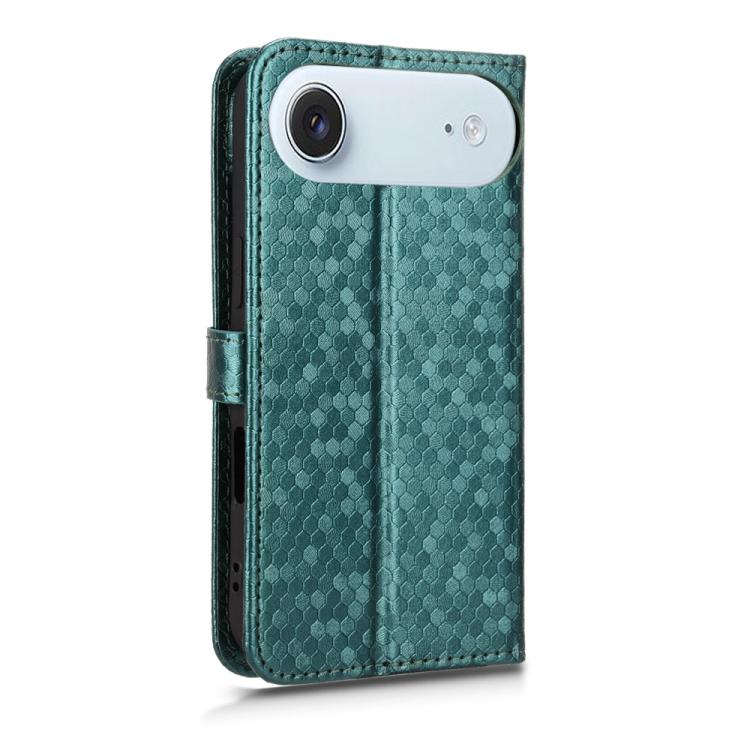 For iPhone Air Honeycomb Dot Texture Leather Phone Case(Green) - iPhone Air Cases by buy2fix | Online Shopping UK | buy2fix