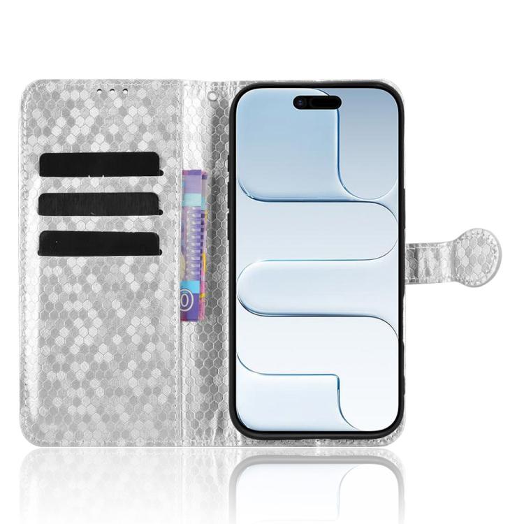 For iPhone Air Honeycomb Dot Texture Leather Phone Case(Silver) - iPhone Air Cases by buy2fix | Online Shopping UK | buy2fix