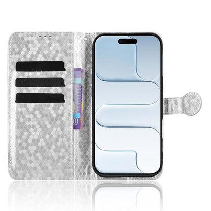For iPhone Air Honeycomb Dot Texture Leather Phone Case(Silver) - iPhone Air Cases by buy2fix | Online Shopping UK | buy2fix