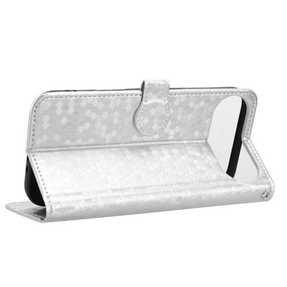 For iPhone Air Honeycomb Dot Texture Leather Phone Case(Silver) - iPhone Air Cases by buy2fix | Online Shopping UK | buy2fix