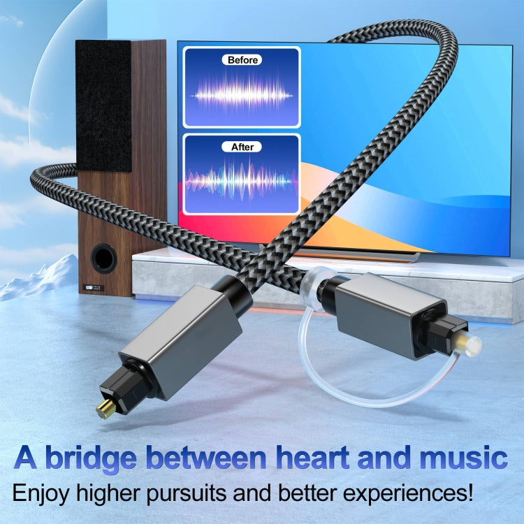 OD5.0mm Toslink Male to Male Digital Optical Audio Cable, Length:5m by buy2fix