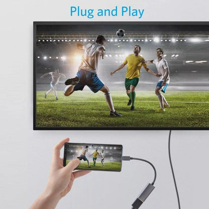 Type-C to HDMI 4K HD Projection Conversion Cable(Grey) by buy2fix