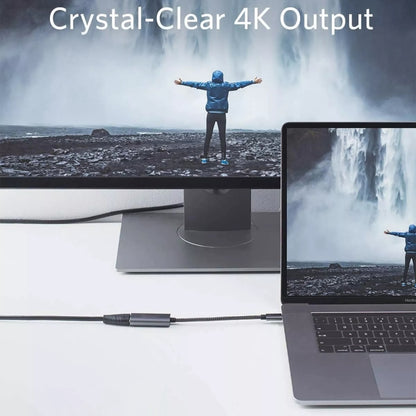 Type-C to HDMI 4K HD Projection Conversion Cable(Grey) by buy2fix