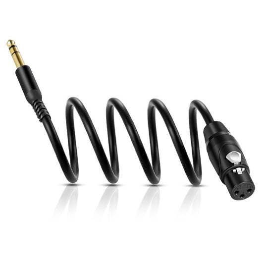 6.35mm to XRL Canon Female Dual Channel Microphone Audio Cable, Length:3m(Black) - Microphone Audio Cable & Connector by buy2fix | Online Shopping UK | buy2fix