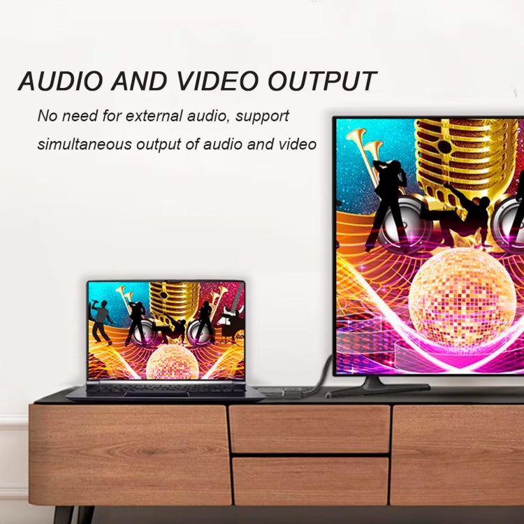 DP to HDMI 4K HD Projection Conversion Cable(Grey) by buy2fix