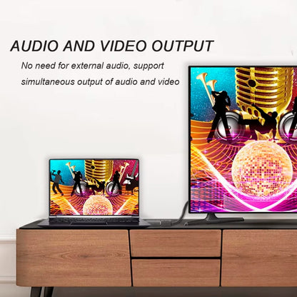 DP to HDMI 4K HD Projection Conversion Cable(Grey) by buy2fix