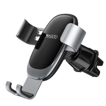Yesido C122 Car Air Outlet Gravity Clamp Arm Mobile Phone Holder(Black) - Universal Car Holders by Yesido | Online Shopping UK | buy2fix