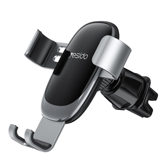 Yesido C122 Car Air Outlet Gravity Clamp Arm Mobile Phone Holder(Black) - Universal Car Holders by Yesido | Online Shopping UK | buy2fix