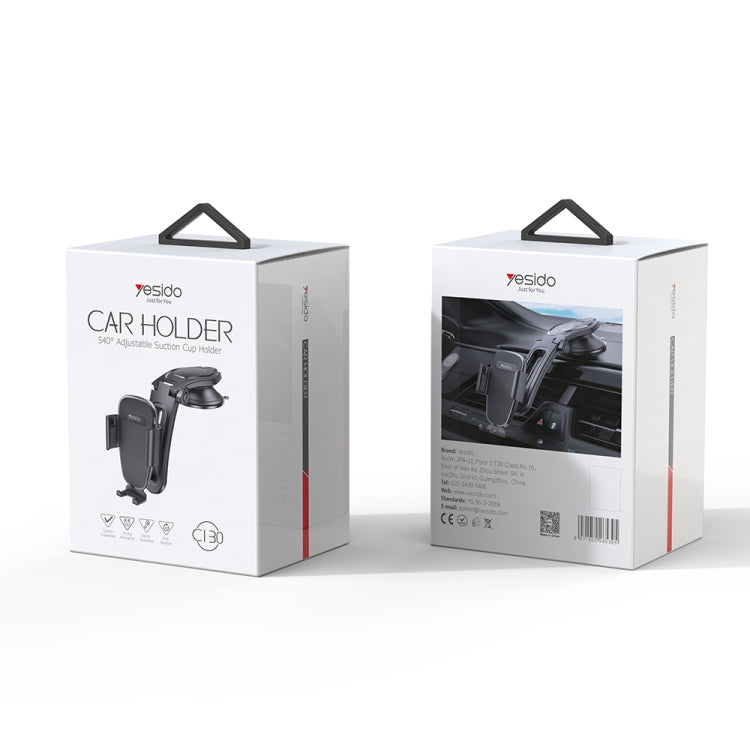Yesido C130 Car Dashboard Suction Cup Type Mobile Phone Holder(Black) - Universal Car Holders by Yesido | Online Shopping UK | buy2fix