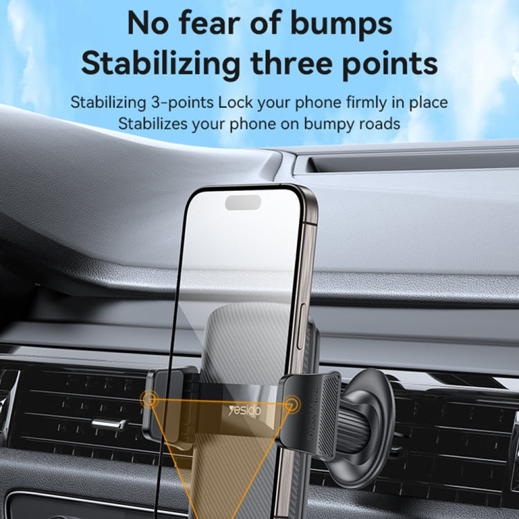 Yesido C251 Car Air Outlet Gravity Clamp Mobile Phone Holder(Black) - Universal Car Holders by Yesido | Online Shopping UK | buy2fix