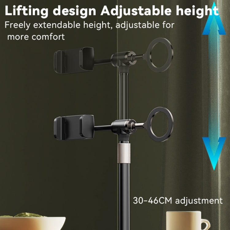Yesido C297 Dual-use Live Broadcast Desktop Stand Metal Spring Clip / Magnetic Ring(Black) - Desktop Holder by Yesido | Online Shopping UK | buy2fix