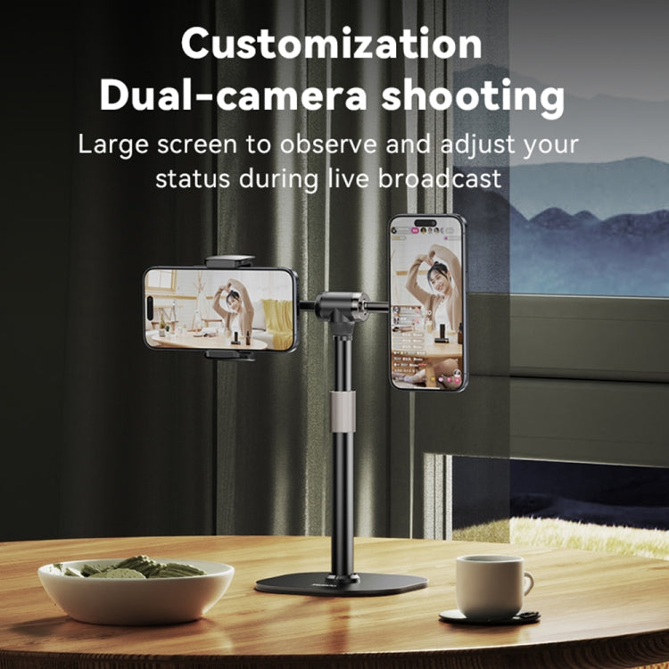 Yesido C297 Dual-use Live Broadcast Desktop Stand Metal Spring Clip / Magnetic Ring(Black) - Desktop Holder by Yesido | Online Shopping UK | buy2fix