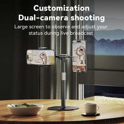 Yesido C297 Dual-use Live Broadcast Desktop Stand Metal Spring Clip / Magnetic Ring(Black) - Desktop Holder by Yesido | Online Shopping UK | buy2fix