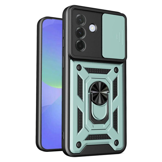 For Samsung Galaxy A37 5G Sliding Camera Cover Design TPU+PC Phone Case(Green)