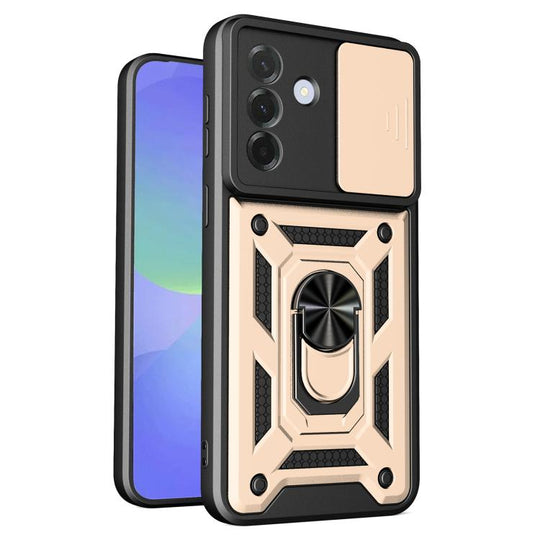 For Samsung Galaxy A37 5G Sliding Camera Cover Design TPU+PC Phone Case(Gold)