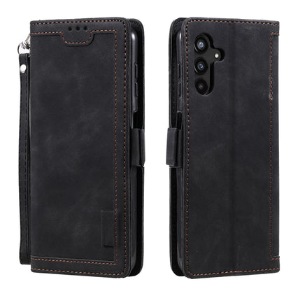For Samsung Galaxy S25+ 5G Retro Splicing Horizontal Flip Leather Phone Case(Black) by buy2fix