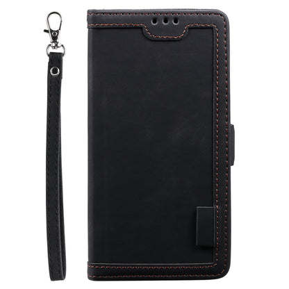 For Samsung Galaxy S25+ 5G Retro Splicing Horizontal Flip Leather Phone Case(Black) by buy2fix