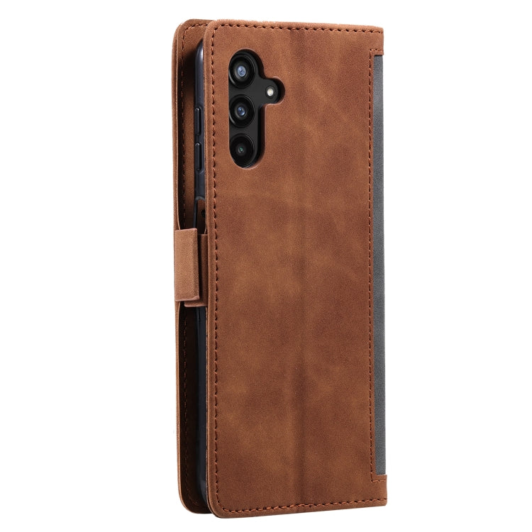 For Samsung Galaxy S25+ 5G Retro Splicing Horizontal Flip Leather Phone Case(Grey) - Galaxy S25+ 5G Cases by buy2fix | Online Shopping UK | buy2fix