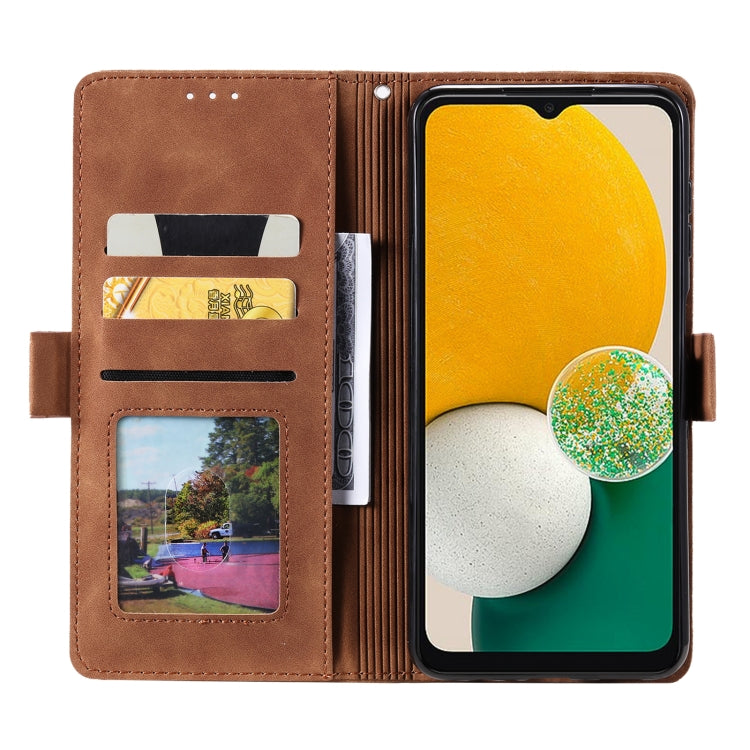 For Samsung Galaxy S25+ 5G Retro Splicing Horizontal Flip Leather Phone Case(Grey) - Galaxy S25+ 5G Cases by buy2fix | Online Shopping UK | buy2fix