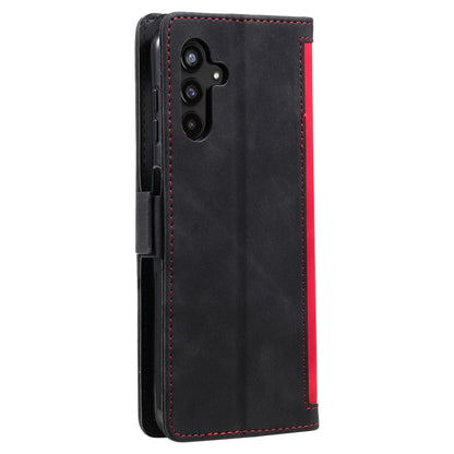 For Samsung Galaxy S25+ 5G Retro Splicing Horizontal Flip Leather Phone Case(Red) - Galaxy S25+ 5G Cases by buy2fix | Online Shopping UK | buy2fix