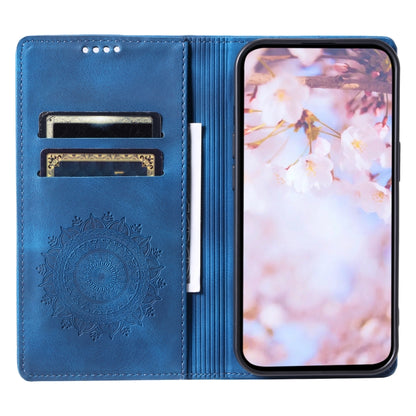 For Samsung Galaxy S25+ 5G Totem Embossed Magnetic Leather Phone Case(Blue) - Galaxy S25+ 5G Cases by buy2fix | Online Shopping UK | buy2fix