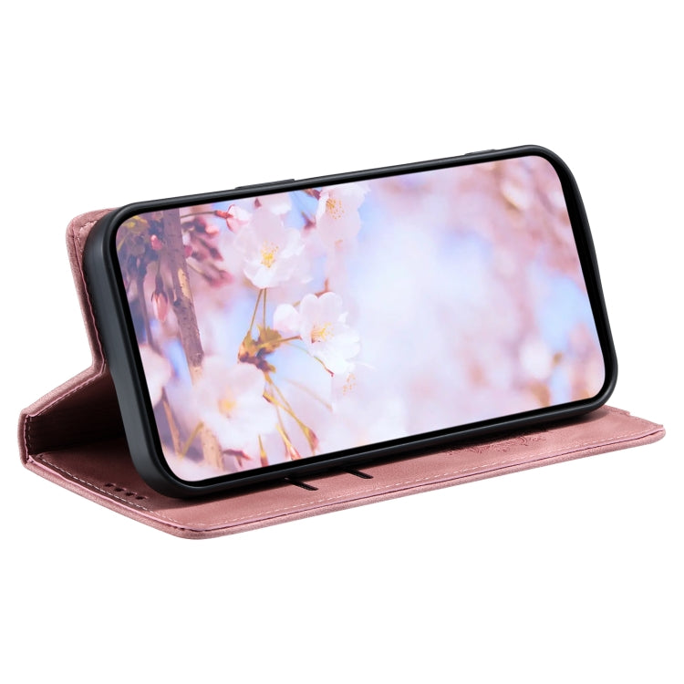 For Samsung Galaxy S25+ 5G Totem Embossed Magnetic Leather Phone Case(Rose Gold) - Galaxy S25+ 5G Cases by buy2fix | Online Shopping UK | buy2fix