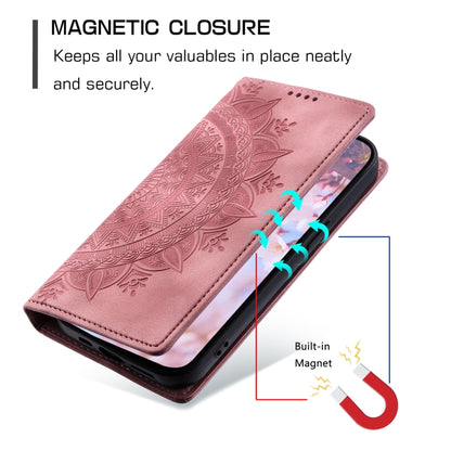 For Samsung Galaxy S25+ 5G Totem Embossed Magnetic Leather Phone Case(Rose Gold) - Galaxy S25+ 5G Cases by buy2fix | Online Shopping UK | buy2fix