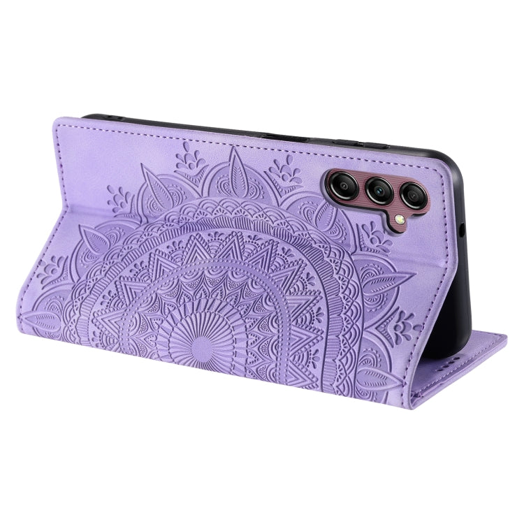 For Samsung Galaxy S25+ 5G Totem Embossed Magnetic Leather Phone Case(Purple) by buy2fix