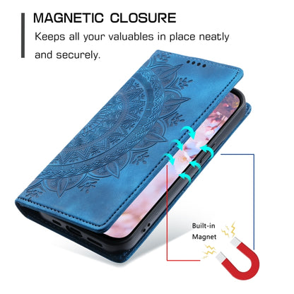 For Samsung Galaxy S25 Ultra 5G Totem Embossed Magnetic Leather Phone Case(Blue) by buy2fix
